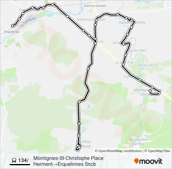 134/ Bus Line Map