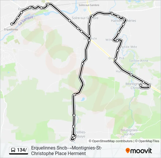 134/ Bus Line Map