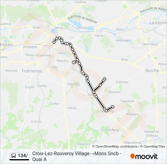 134/ Bus Line Map