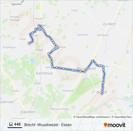 448 Bus Line Map