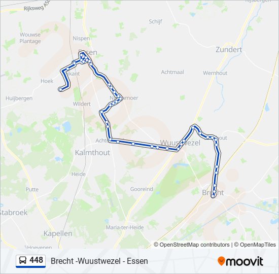 448 bus Line Map