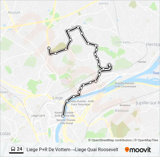24 Bus Line Map