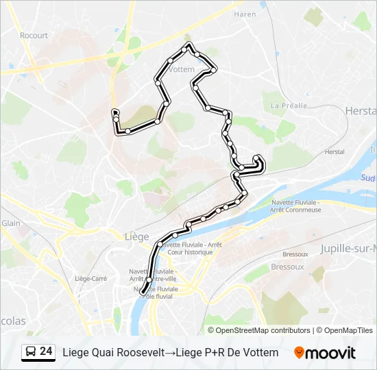 24 Bus Line Map