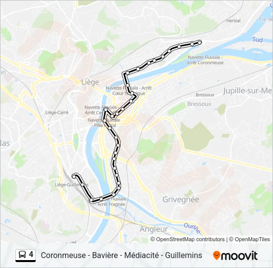 4 Bus Line Map