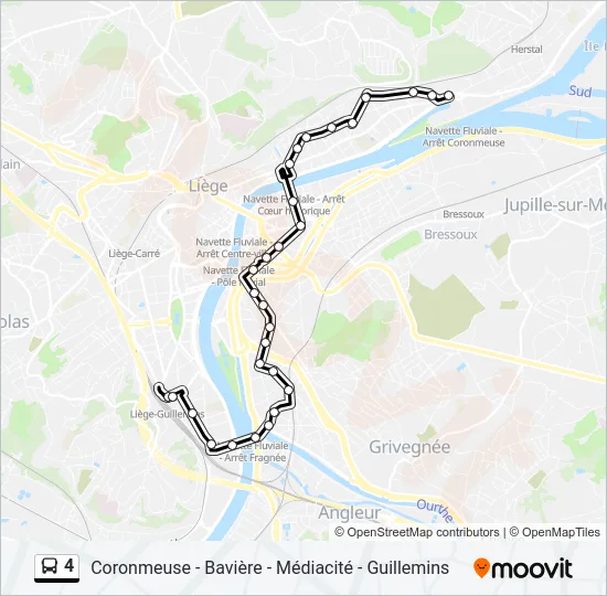 4 Bus Line Map