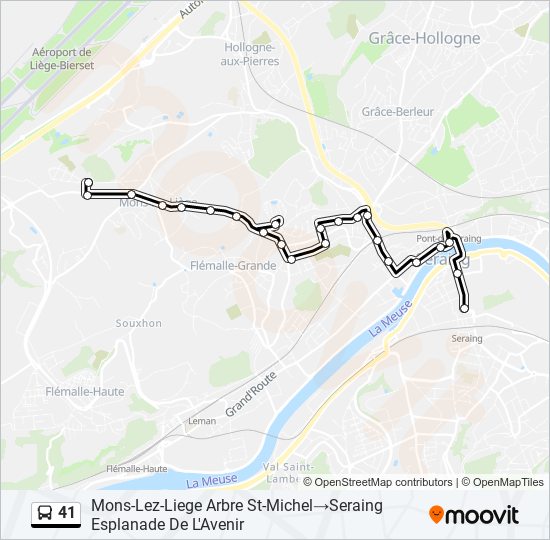 41 bus Line Map