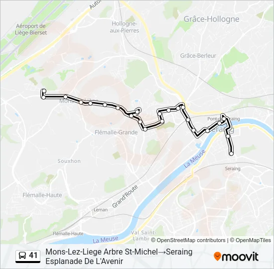 41 Bus Line Map