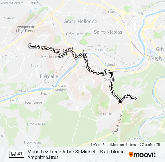 41 Bus Line Map