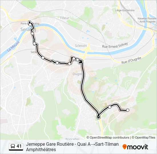 41 Bus Line Map