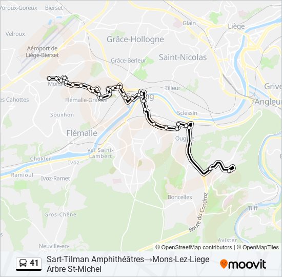 41 bus Line Map