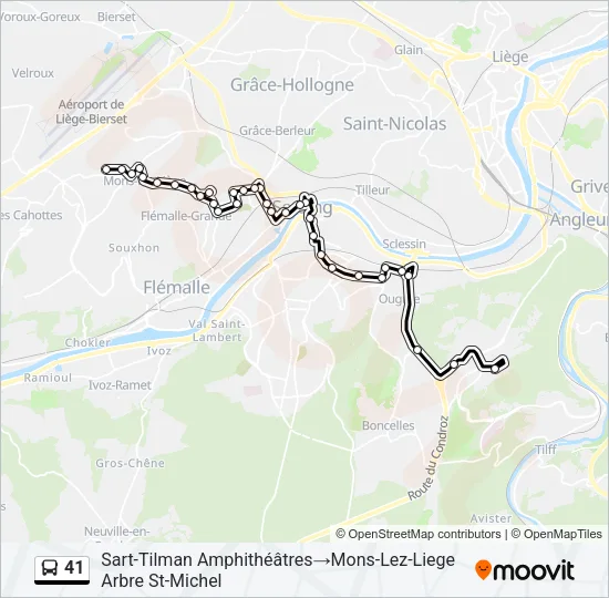 41 Bus Line Map