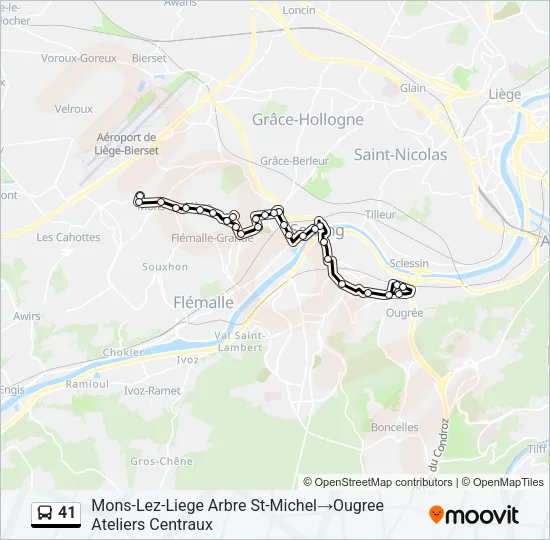 41 Bus Line Map