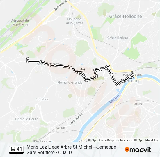 41 Bus Line Map