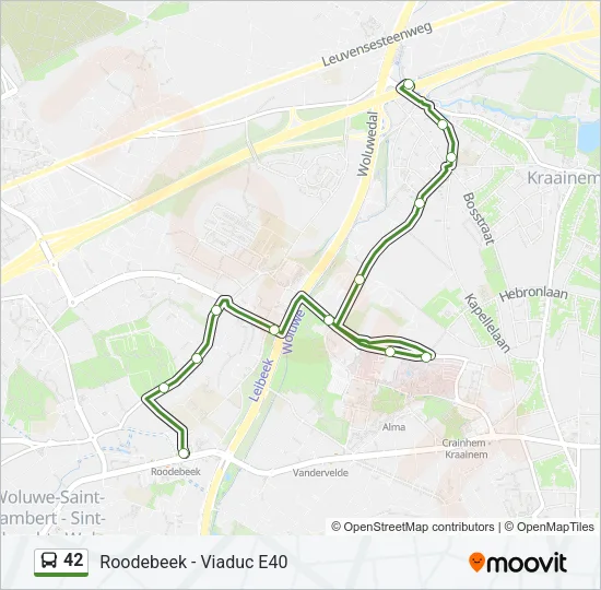 42 Bus Line Map