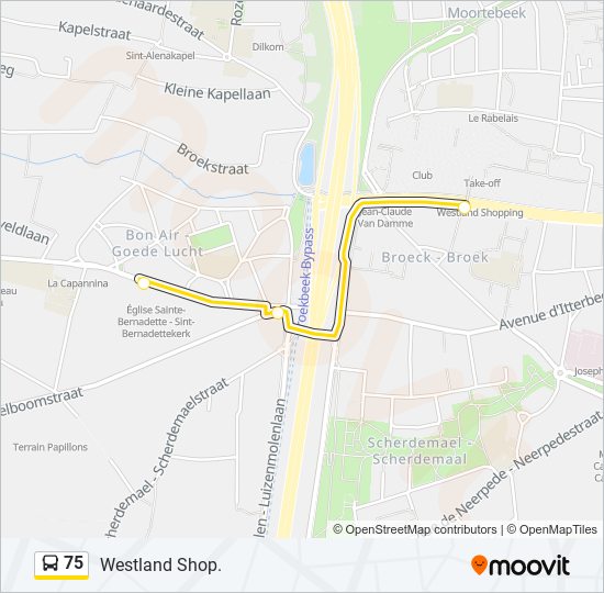 75 bus Line Map