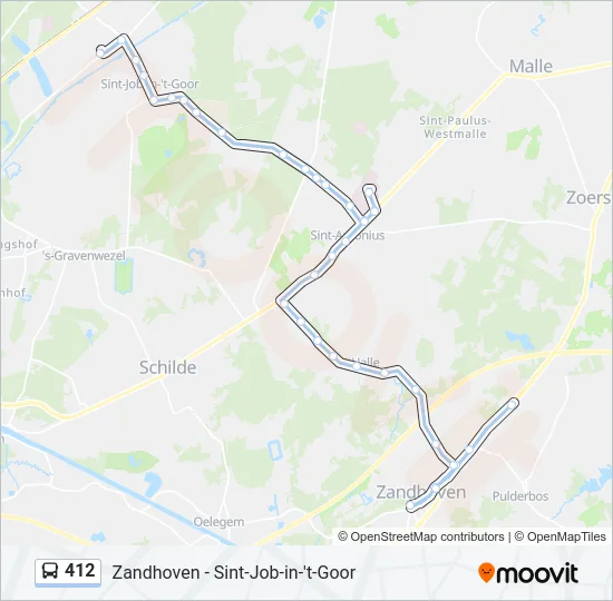 412 Bus Line Map