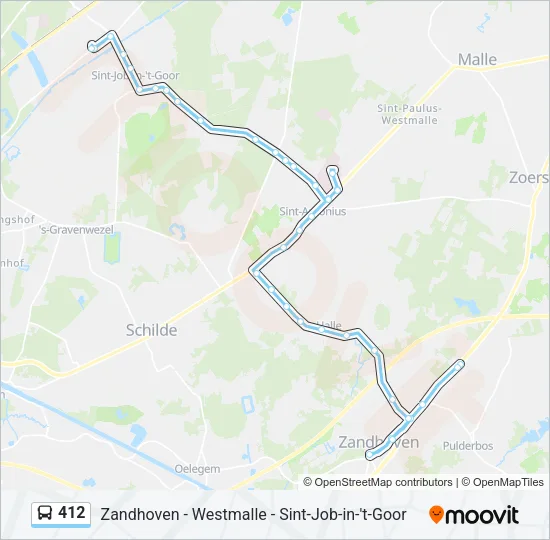 412 Bus Line Map