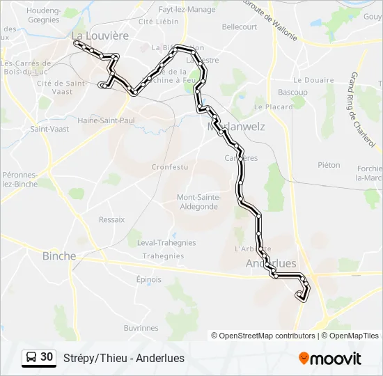 Cct Bus Schedule Route 30 30 Route Schedules Stops Maps Anderlues Jonction La Louviere Depot Tec Updated