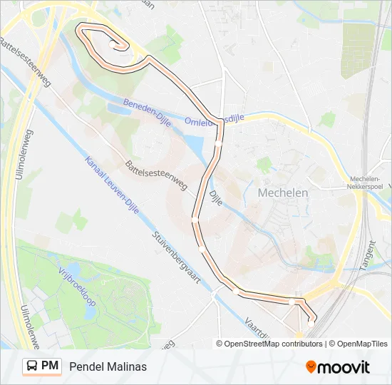 PM Bus Line Map