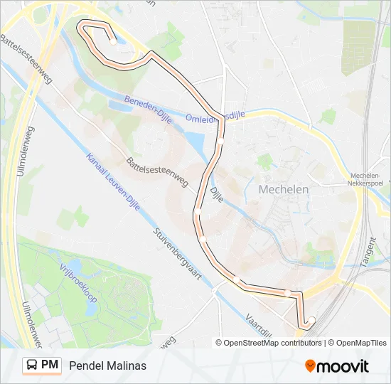 PM Bus Line Map