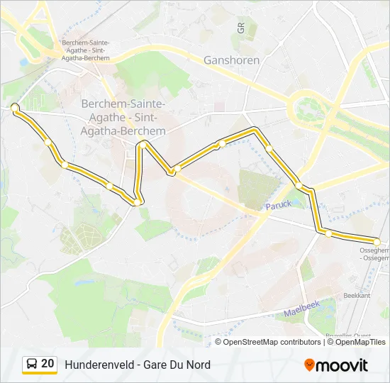 20 Bus Line Map