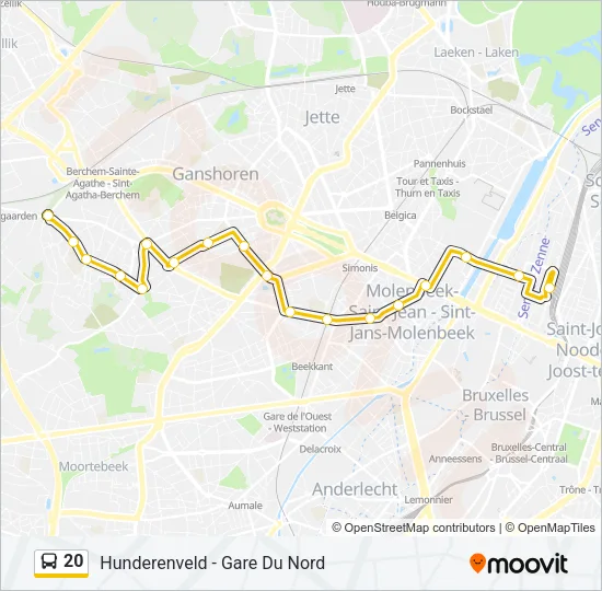 20 Bus Line Map