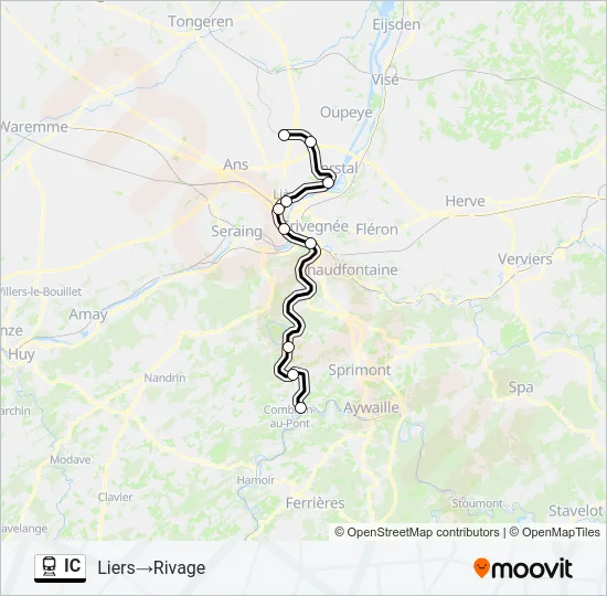 IC Train Line Map