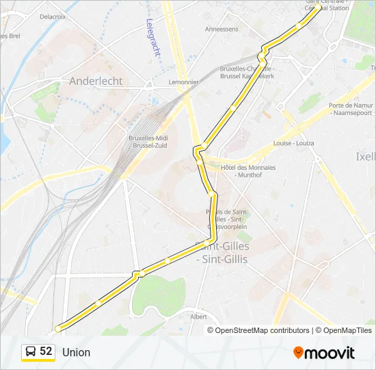 52 Bus Line Map