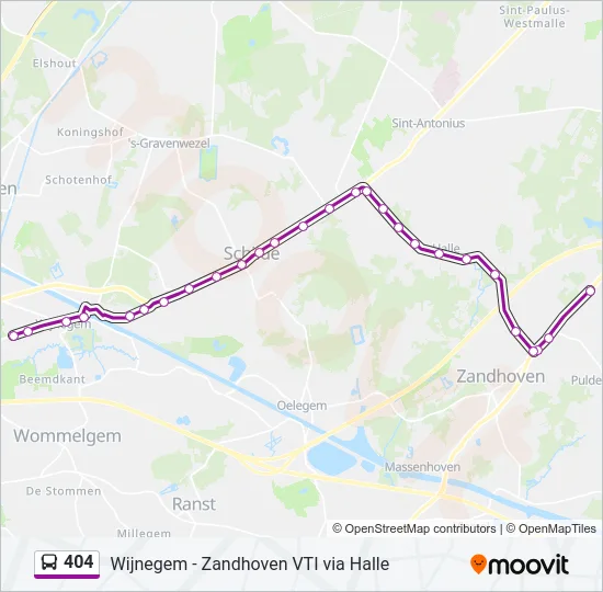 404 Bus Line Map