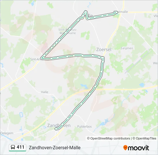411 Bus Line Map