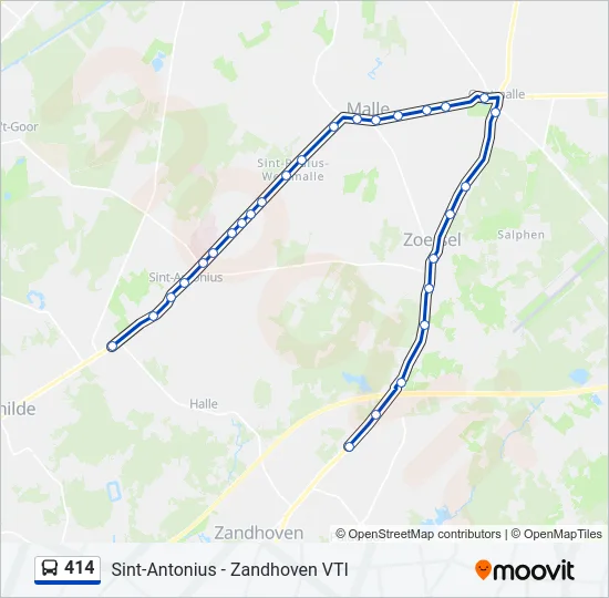 414 Bus Line Map