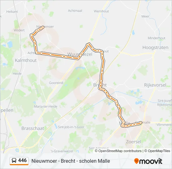 446 Bus Line Map