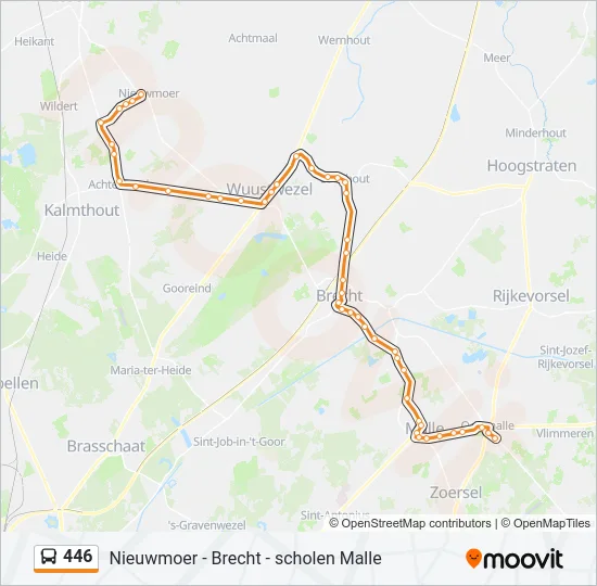446 Bus Line Map
