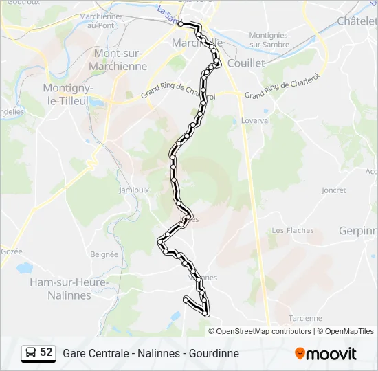 52 Bus Line Map