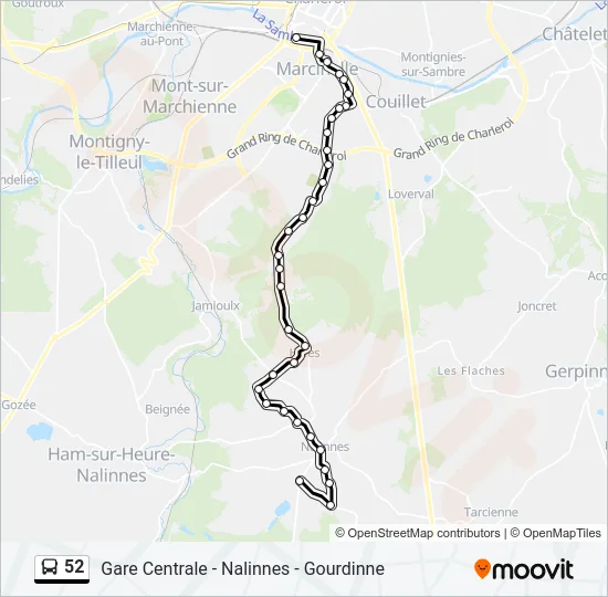 52 Bus Line Map
