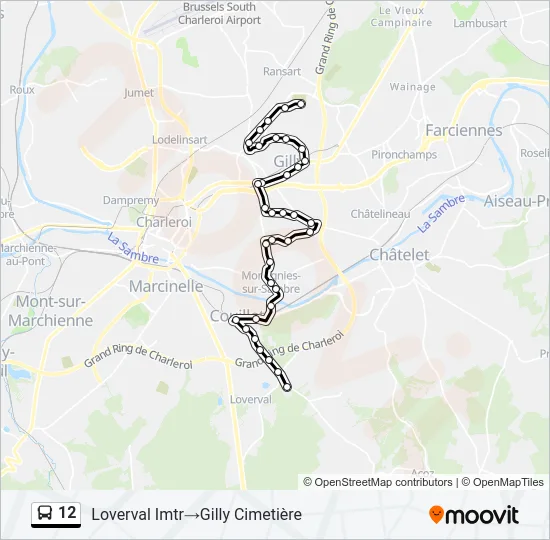 12 Bus Line Map