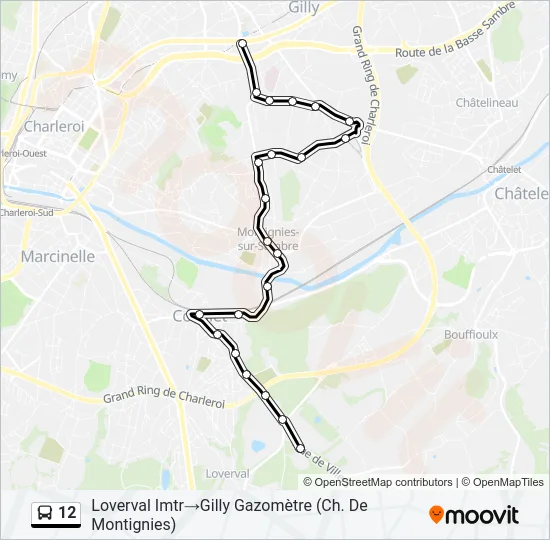 12 Bus Line Map