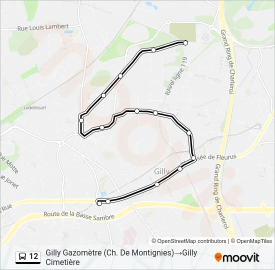 12 Bus Line Map