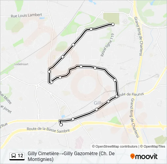 12 Bus Line Map