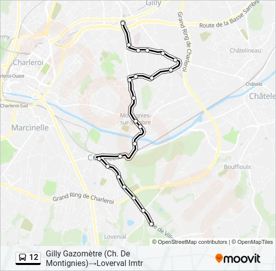 12 Bus Line Map