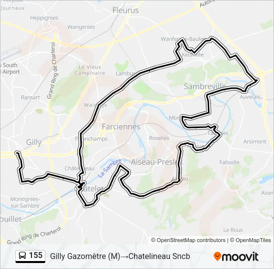 155 Bus Line Map