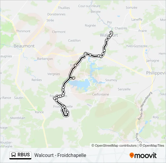 RBUS Bus Line Map