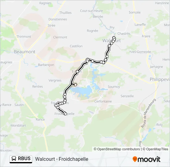 RBUS Bus Line Map
