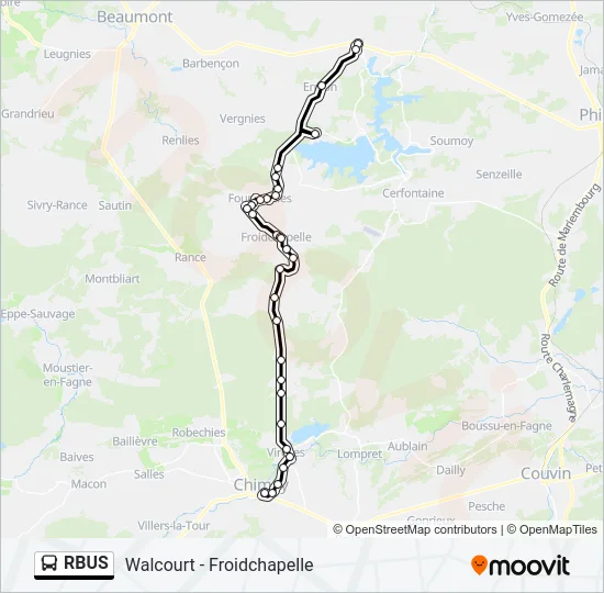 RBUS Bus Line Map