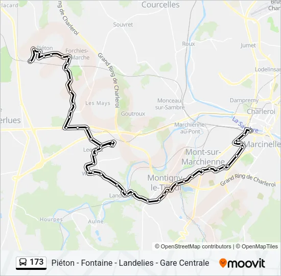173 Bus Line Map