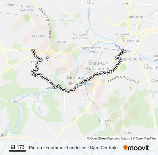 173 Bus Line Map