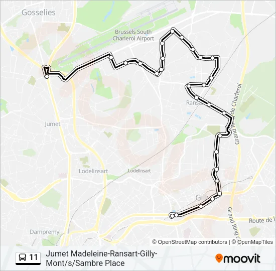 11 Bus Line Map