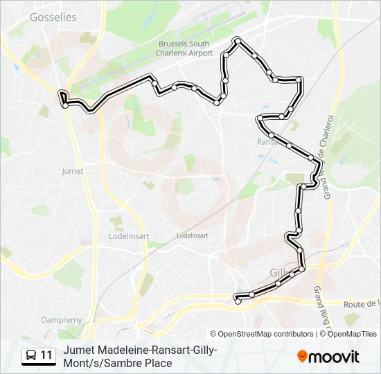 11 Bus Line Map