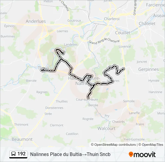 192 Bus Line Map