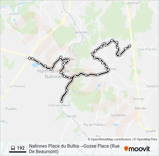 192 Bus Line Map